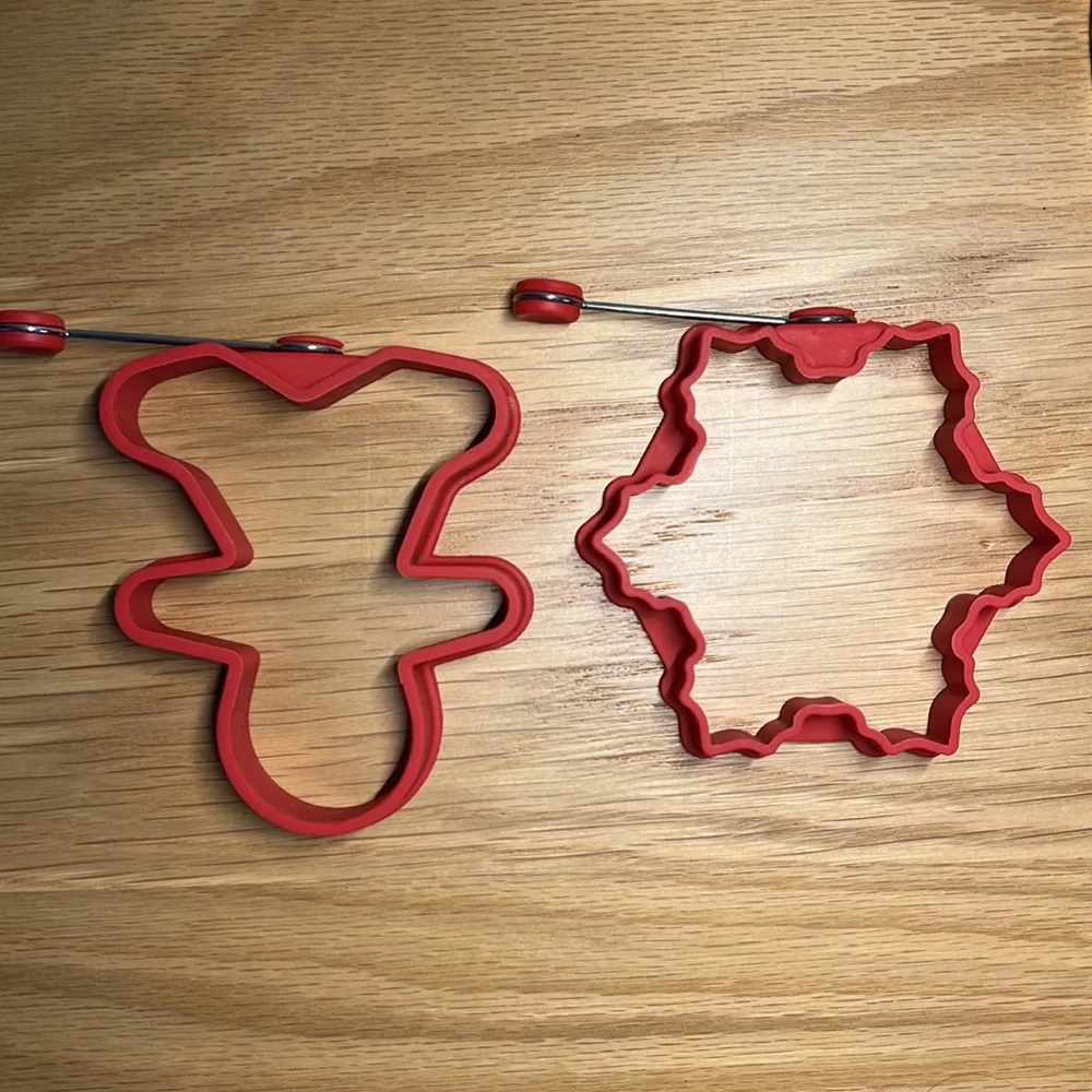 Snowflake and Gingerbread Man Silicon Pancake Mold - Holiday Christmas
